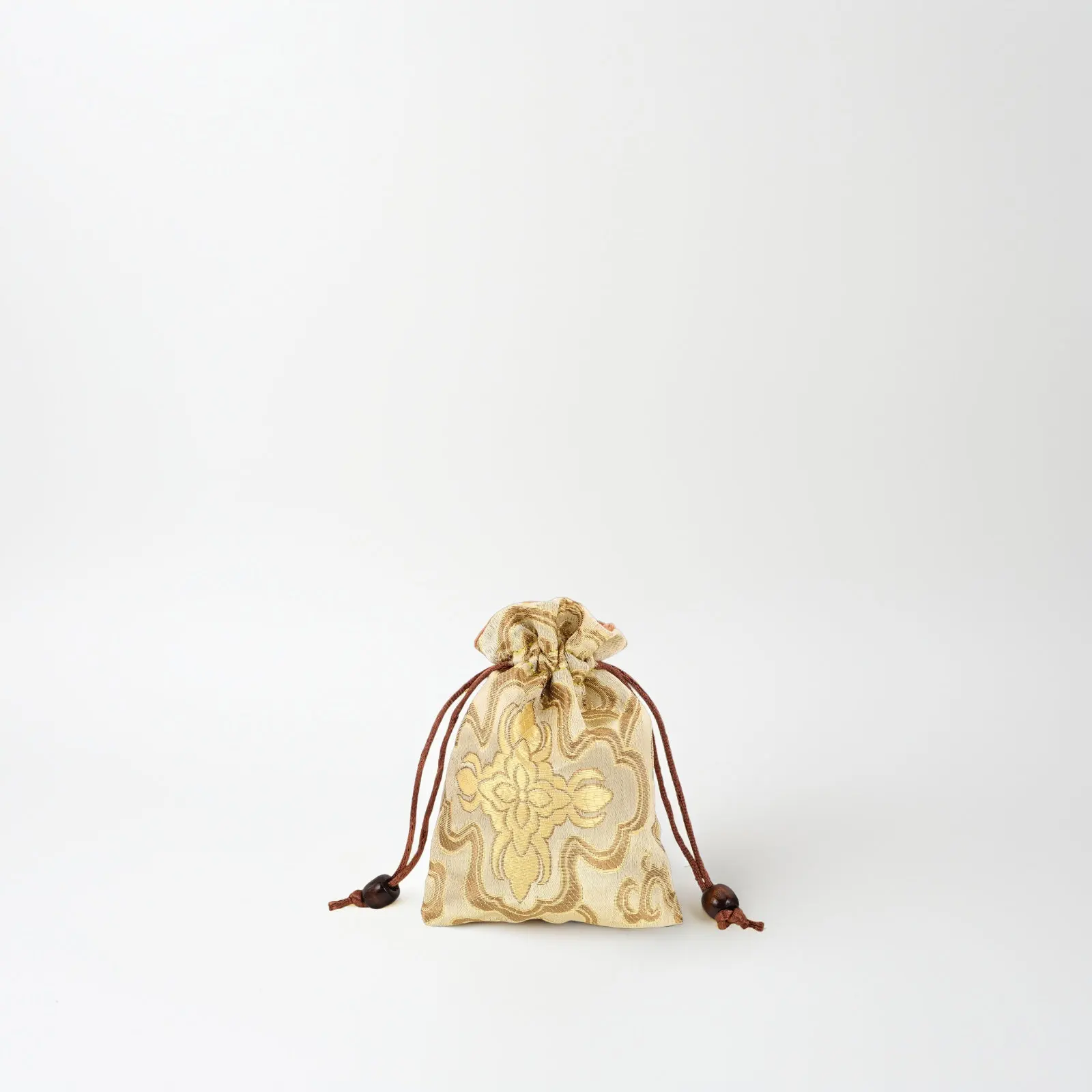 

Chinese Silk Brocade Embroidered Drawstring Jewelry Bag Small Pouch Singing Bowl Storage Organizer Multipurpose Storage