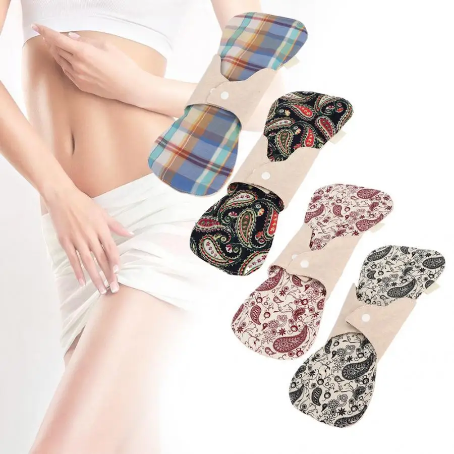 

Women Hygiene Female Skin-Friendly Washable Cloth Sanitary Pads Reusable Sanitary Pads Panty Liner Portable