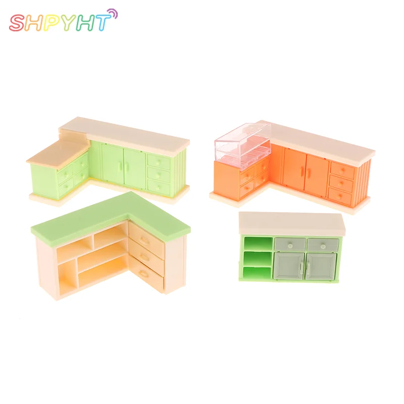 1pcs 1/12 Dollhouse Mini Storage Cabinet Counter Model Dollhouse Convenience Store Furniture Accessory Dolls House Decoration