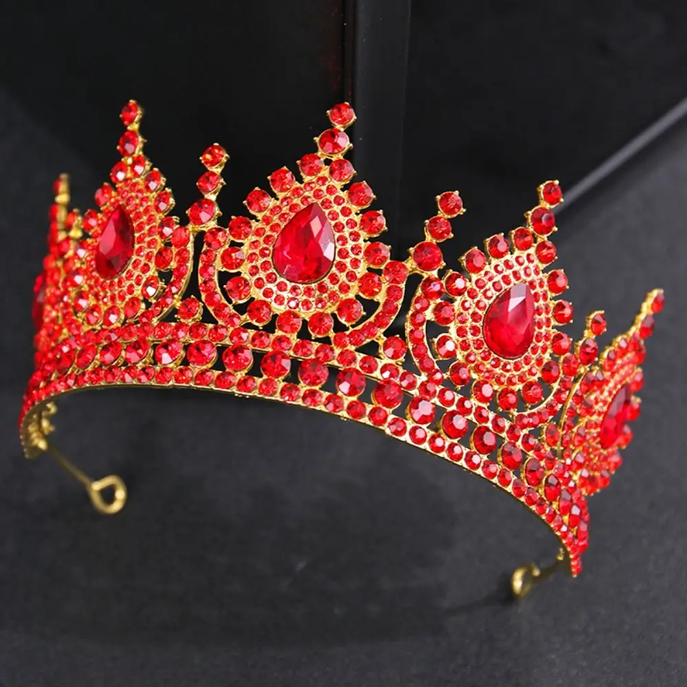 عصابة رأس عصرية فاخرة من الكريستال والتيجان المتلألئة والتيجان الكريستالية الأنيقة لمسابقة الأميرة الإكليل