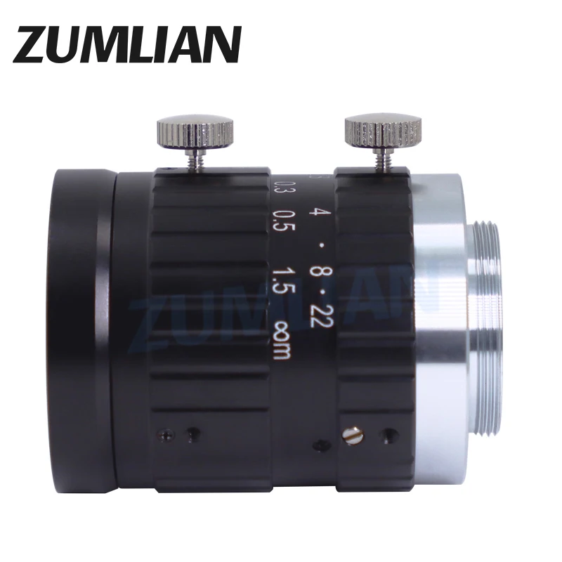 ZUMLIAN 20Megapixels Camera 35mm Prime Lens 4/3'' CMOS High Resolution C-Mount Lens F2.8-22 Manual Iris Industrial Inspection