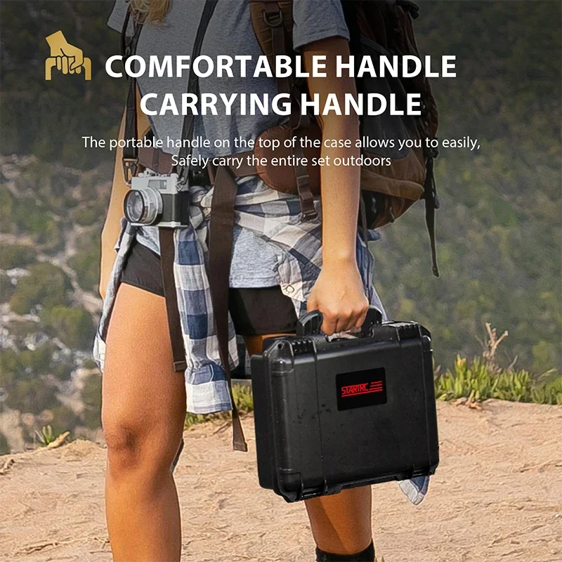 STARTRC 2-lagiger tragbarer Aufbewahrungskoffer, harte, wasserdichte Tragetasche für Insta360 Ace Pro/Ace Kamera, Reisekoffer, Zubehör