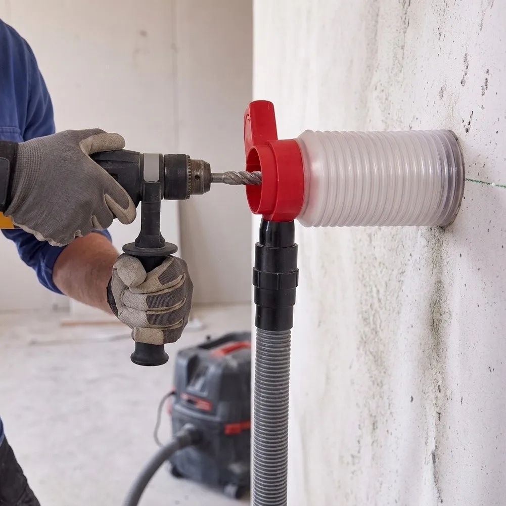 17*18cm Plastic= Rubber Dust Catcher Bowl= Device For Electric Drill Hammer Power Tools Dust Collection System Accessory