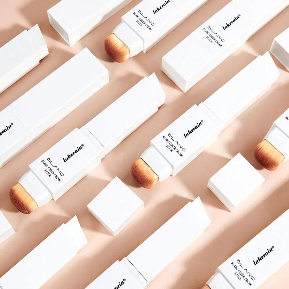 Lakerain 13g Blanc Cover Foundation Stick Volledige dekking Kleurveranderende concealer, langdurige vlekkeloze natuurlijke gezichtsmake-upbasis