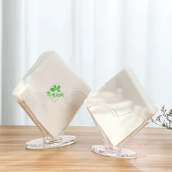 Acrylic Desktop Vertical Tissue Holder Dining Table Service Tissue Ring Wedding Decoration Napkin Holder Restaurant Tissue Box