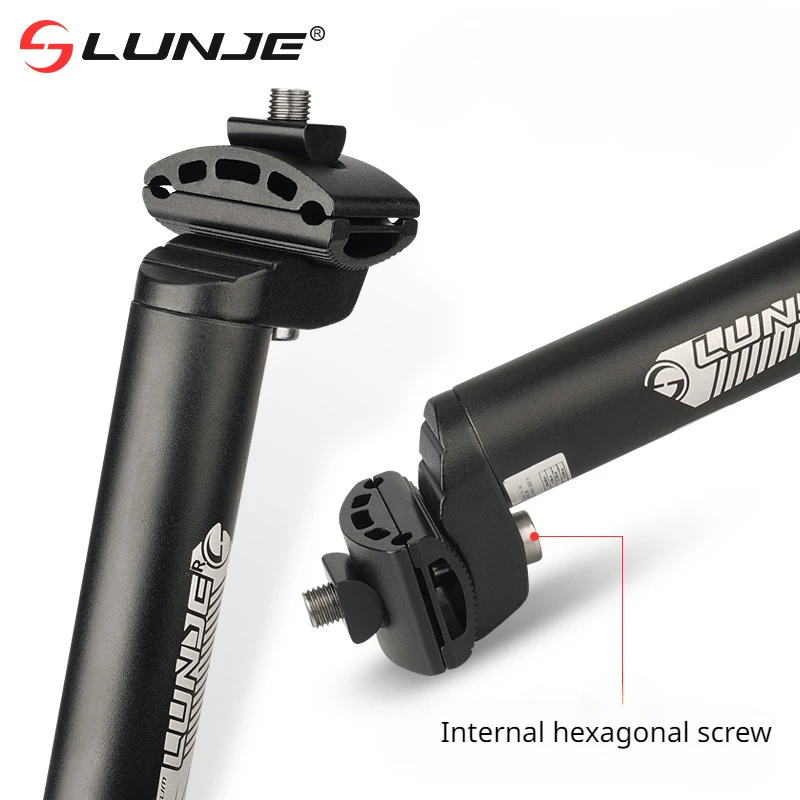 AliExpress LUNJE Mountain Bike Seatpost 25.4 27.2 28.6 30.9 31.6*400mm MTB Bicycle Seat Tube Aluminum Alloy Road Bike