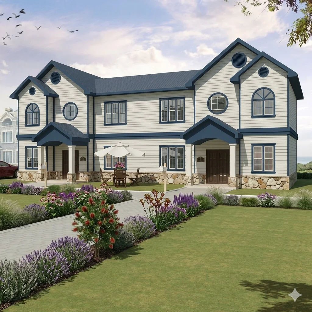 2 Storey 4 Bedroom Luxury Light Steel Frame Villa  Modern Design Prefabricated House
