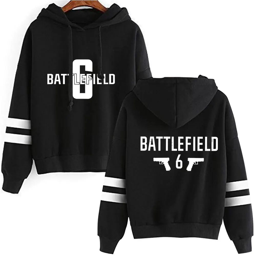 Battlefield 6 Merch Vintage 90s كنزة قطيفة موضة هوديي البلوز الرياضة البلوز الشارع الشهير البلوز