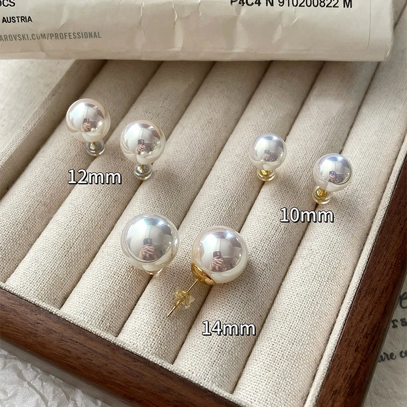 

Tiannu Natural Australian Mother Shell Pink Pearl Pure Silver Earnail Female French Retro Celebrity Strong Light Earrings