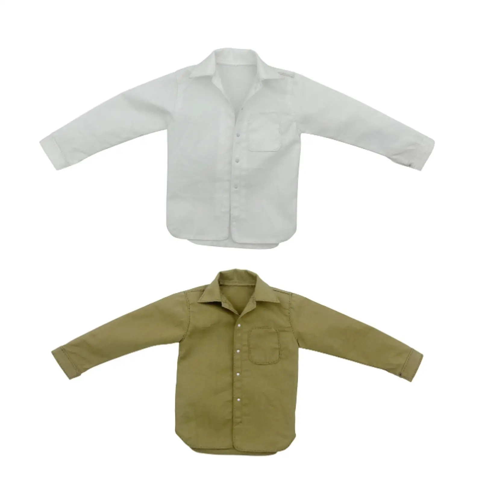 1/6 Scale Male Casual Shirt for Action Figures, Miniature Clothing for 12"