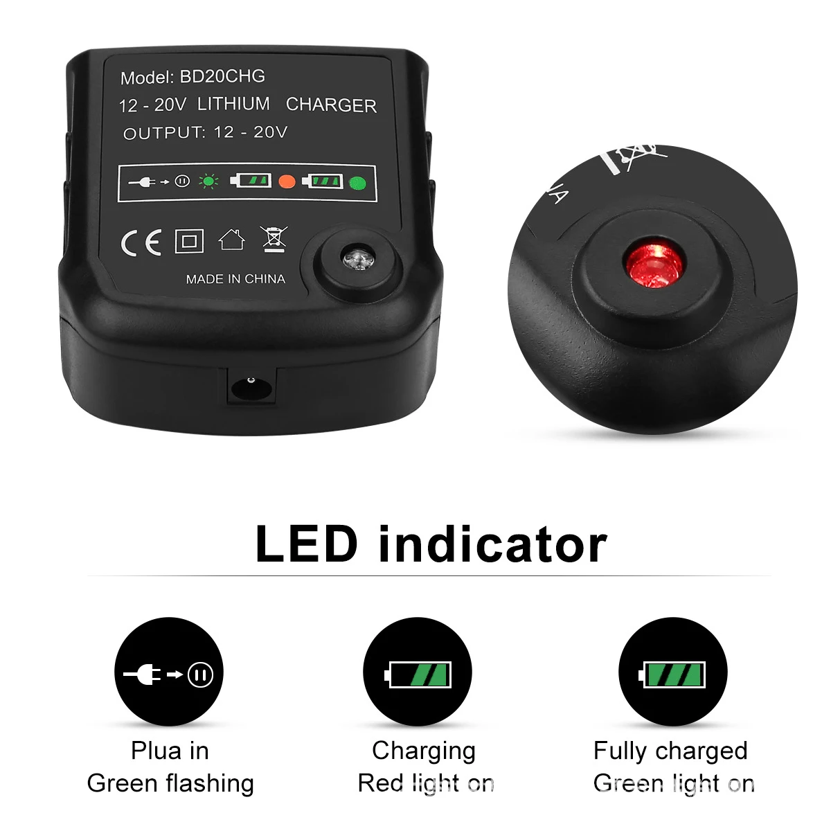 Do czarnej ładowarki litowo-jonowej 10.8V 14.4V 20V Serise LBXR20 LB20 LBX20 LBX20 LBX4020 wkrętarka elektryczna bateria