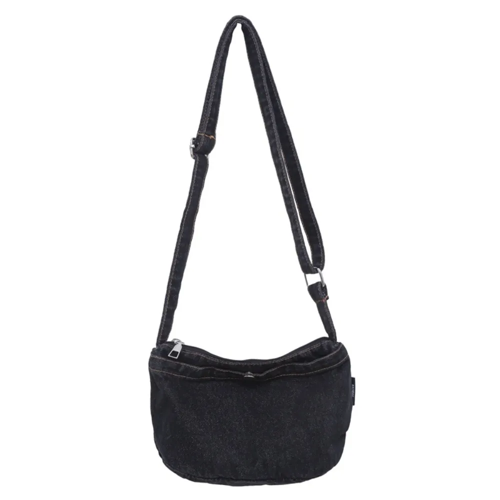 

Универсальная магнитная джинсовая сумка на плечо, винтажная ковбойская сумка-хобо на молнии с регулируемым ремешком, женская сумка через плечо из полиэстера синей ткани