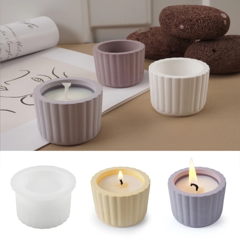 Creative Silicone Mold for DIY Crystal Cement Cup Exquisite Gypsum Candle Cup Silicone Mold