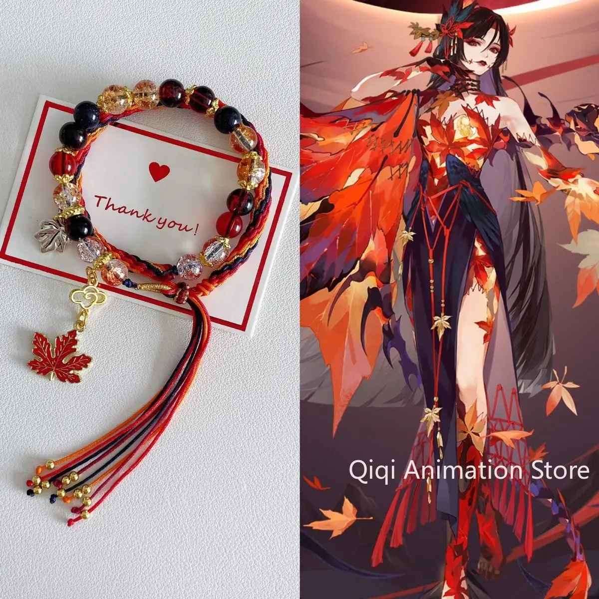 Pulsera de Anime Onmyoji Tamamo no Mae Yamata no Orochi, colgante de cuerda de mano, accesorios de pulsera, regalo de joyería para hombres y mujeres
