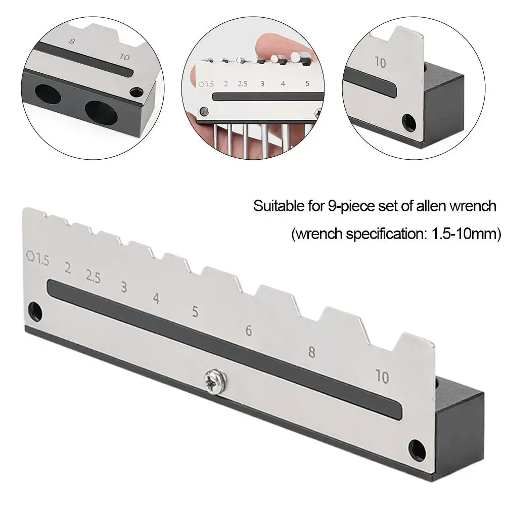 Allen Wrench Storage Rack Metal Square Hole Plate Storage Rack Mini Storage Shelf Woodworking Tool Wall-mounted Placement Rack