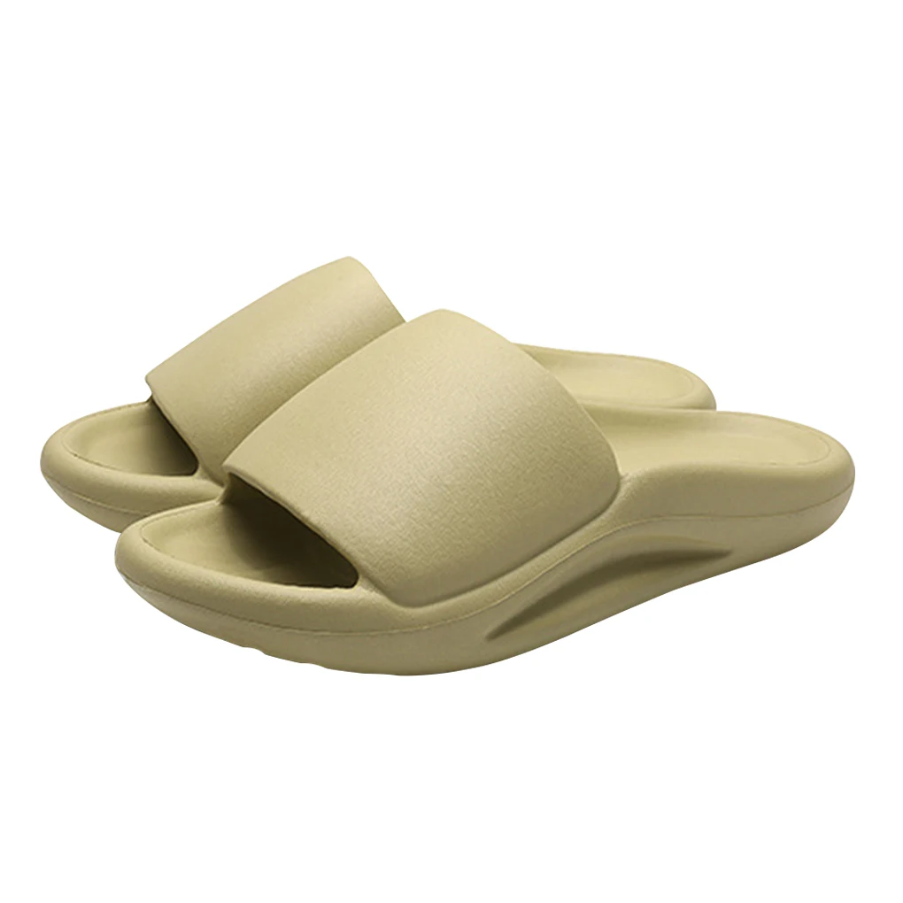 

1 Pair Slipper Non-Slip Unisex Shower Slipper EVA Open Toe Shoes Bathroom Beach Colored Shoes, Yellow, 40/41