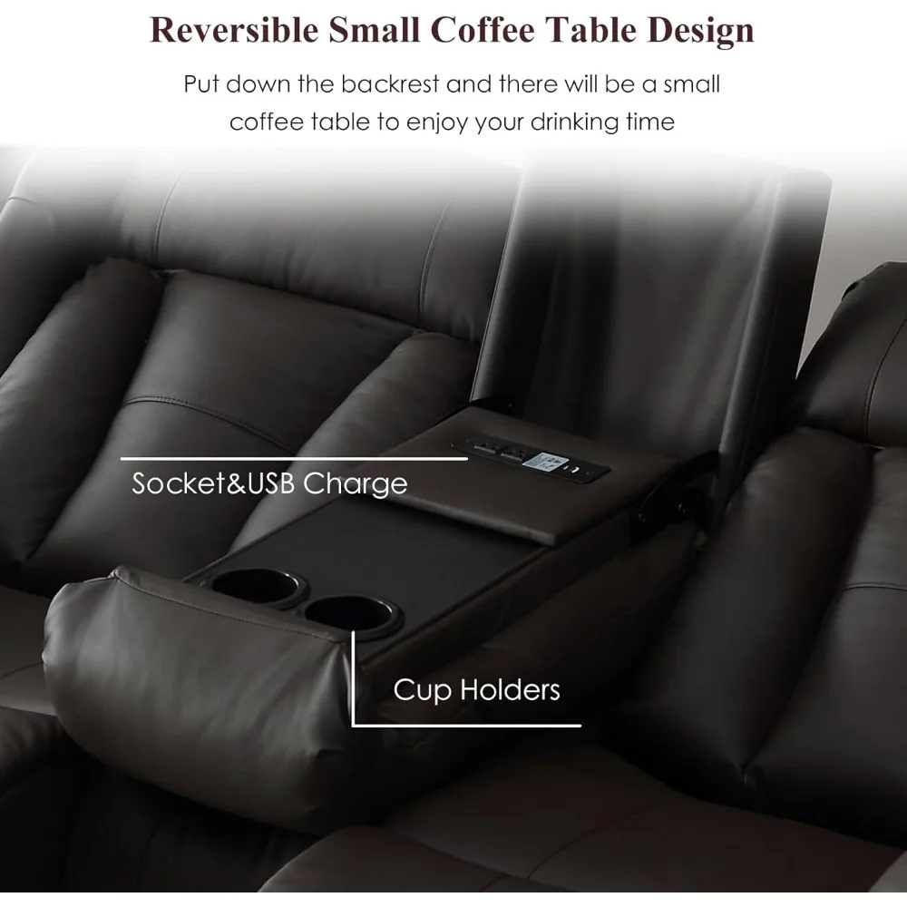 أريكة كرسي Loveseat، أريكة كرسي RV، مقعد Loveseat مستلق يدوي مع وحدة تحكم لغرفة المعيشة، جلوس المسرح المنزلي