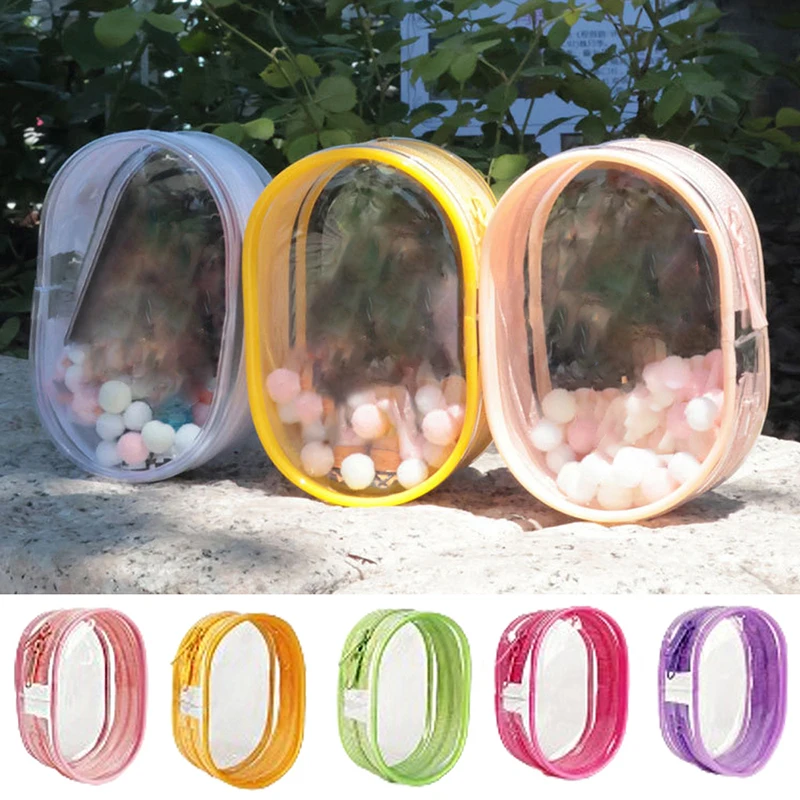 1pc Jewelry Storage Box Transparent Storage Bag Box Keychain Bag Storage Box Wallet Cute Doll Display Out Bag