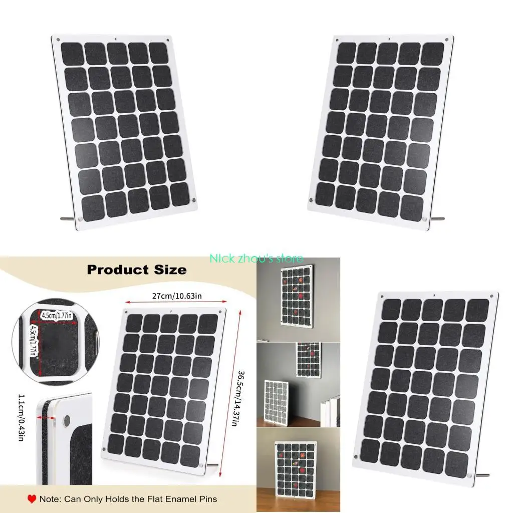 

E15E Professional Enamel Pin Organizers Dustproof Collector Case for Jewelry Display