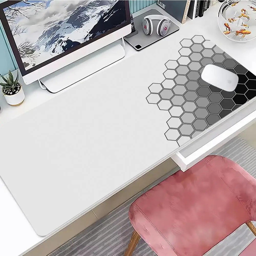 Hexagon Art Mouse Pad Gamer Mousepad Baby Bear Mouse Pad Large Mouse Mat Natural Rubber Desk Rug PC Desk Mats Design Mousepads