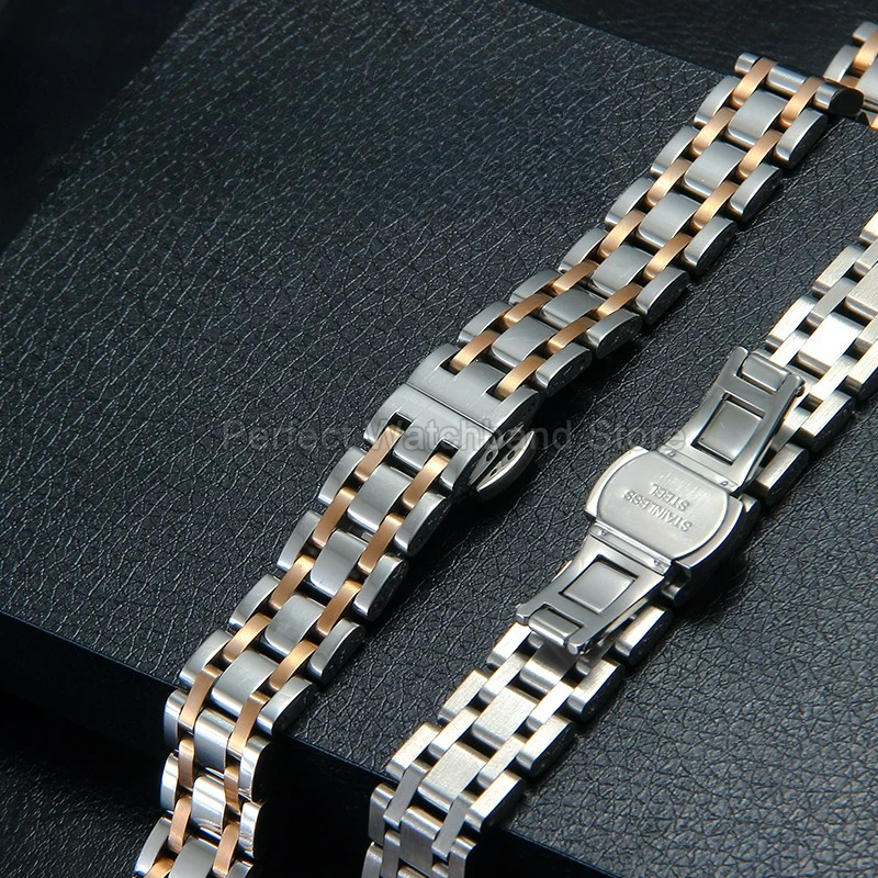 لتيسو بيليسيما سيدة صغيرة T126207A ملحقات ساعة من الفولاذ المقاوم للصدأ واجهة خاصة صلابة قوية عمر خدمة طويل