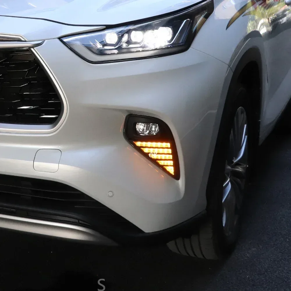 

For Toyota Highlander 2020-2021 Front Bumper Upgrade LED Dynamic Daytime Running Light Car lights Assembly Tool Accessories