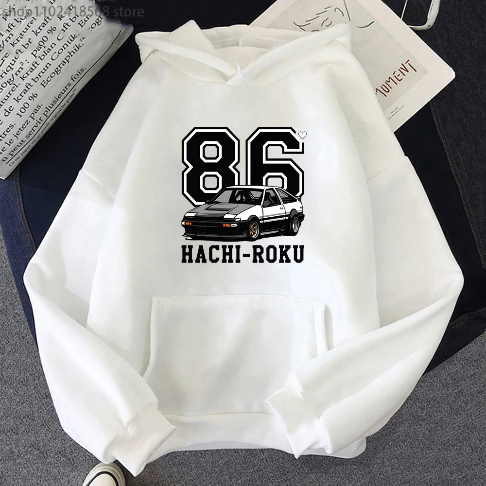 

AE86 Hachi Roku hoodie Initial D sweatshirt Japanese Anime Men long Sleeve Streetwear Oversized Crewneck women Clothing Top Male