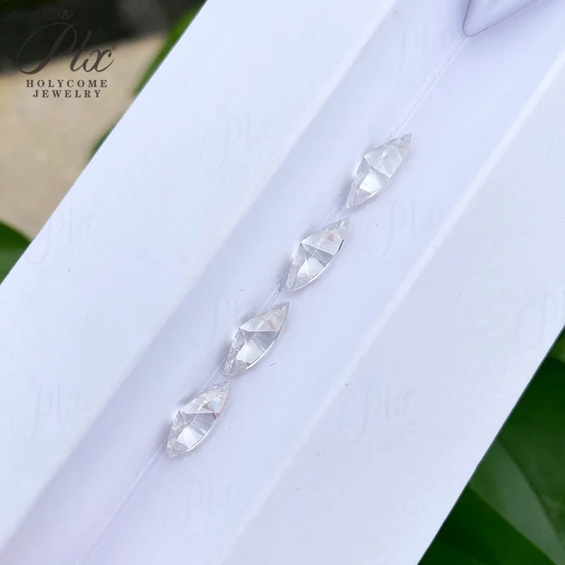 Moissanit im Marquise-Schliff, VVS1-Reinheit, Mehrfarbig mit GRA-Zertifikat, Schmuckherstellungsmaterialien, Perlenzubehör, Großhandel Charms – Detail 9
