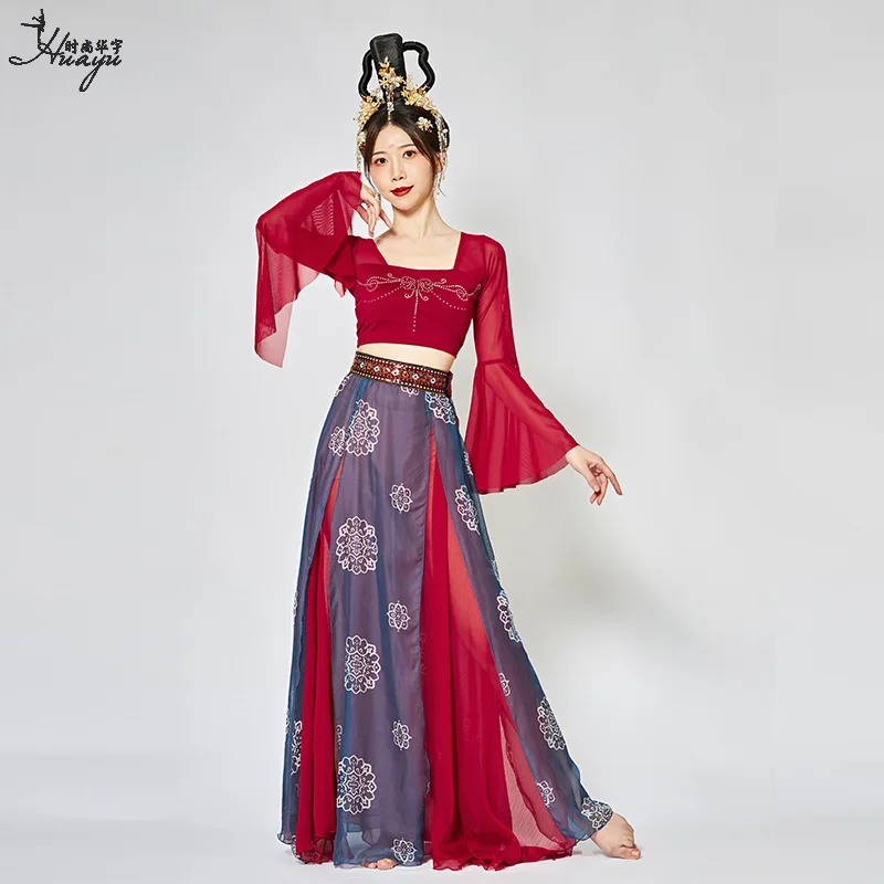 1set/lot chinese style woman fashion classic dance costumes lady han fu dance clothing