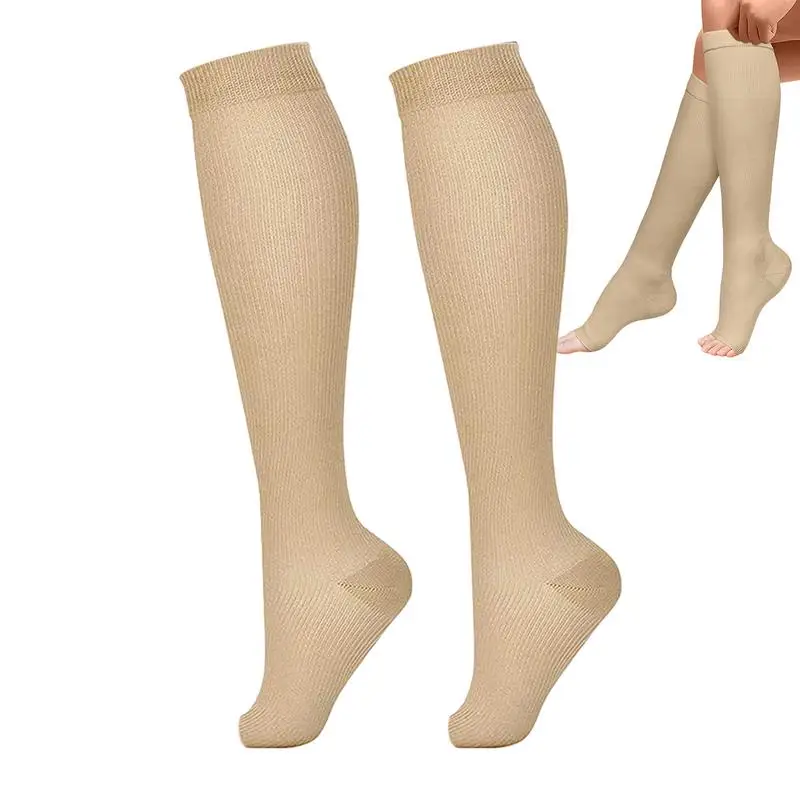 Toeless Compression Socks Compression Socks Women With Open Toe Knee High Support Stockings Compression Socks Knee High Anti