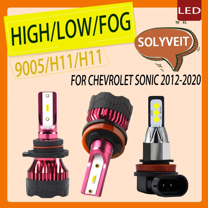 

Enhanced Illumination Waterproof IP67 9005 H11 H11 LED Headlight foglight For Chevrolet Sonic 2012 2013 2014 2015 2016 2017-2020