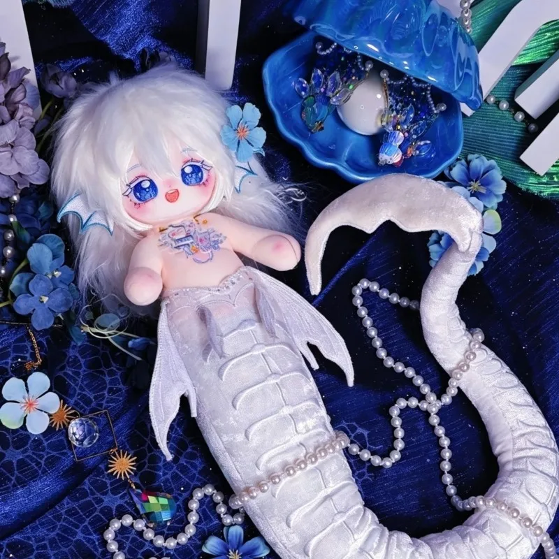 20cm Anime Preference Of Paseidon Bai Aixing Kawaii Cosplay Soft Cotton Doll Body With Skeleton Cartoon Dress Up Toy Figure Gift