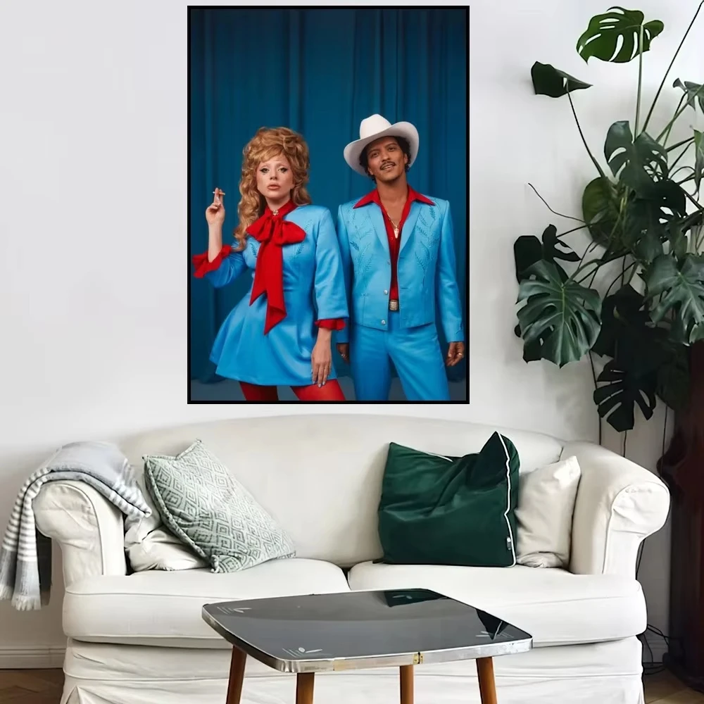 Lady Gaga-ملصقات فنية جمالية ، مغنية داخلية ، مارس ، برونو بي ، ملصق بي ، المنزل ، البار ، القهوة ، ديكور المنزل ، الفن الجمالي #2