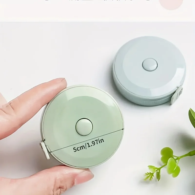 10 قطع من شريط القياس PVC المدمج القابل للسحب بطول 5 أقدام - قفل سهل، تصميم مدمج للقياس الدقيق والحرف اليدوية