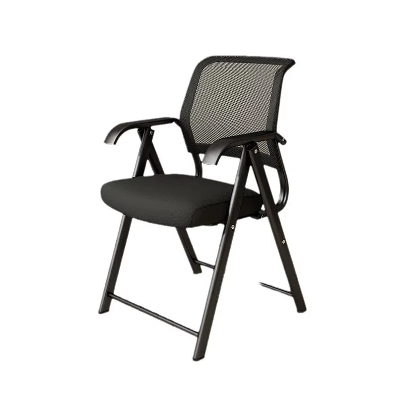 Foldable Conference Chair Comfortable Breathable Mesh Backrest Metal Frame