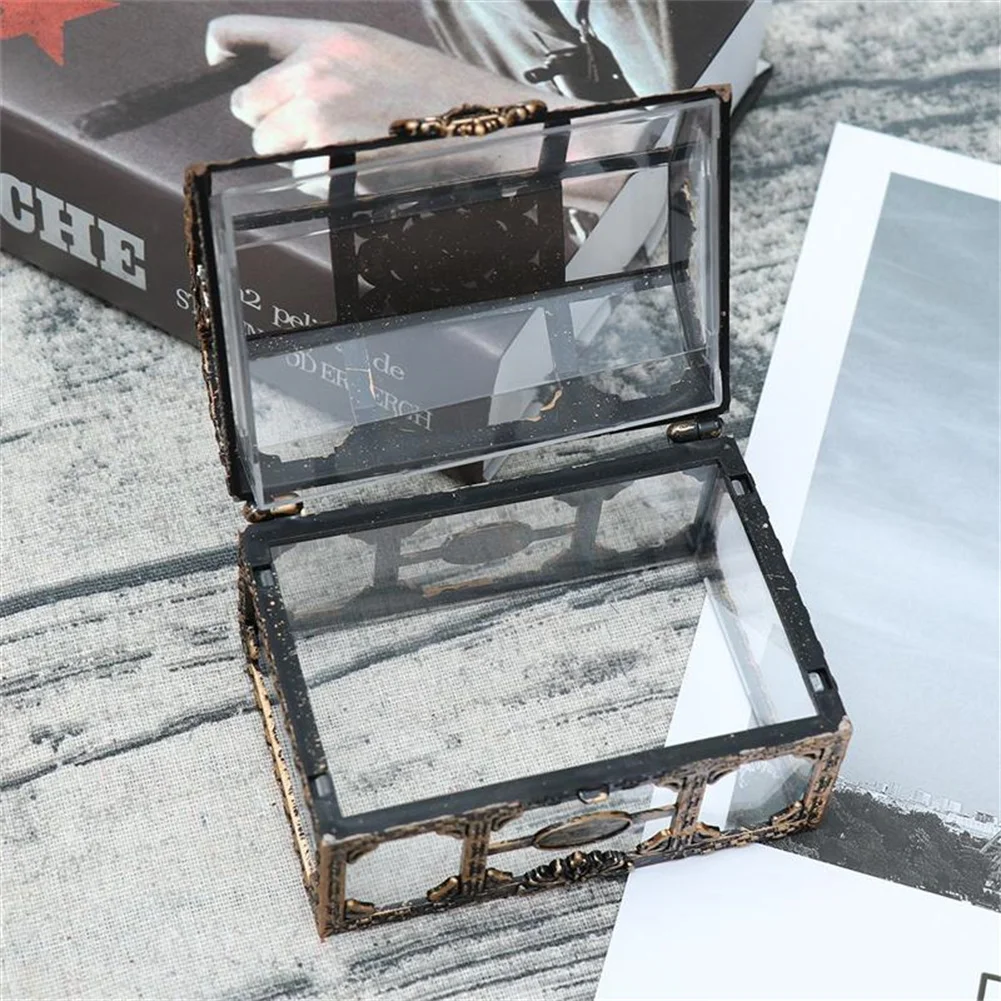 Brand New High Quality Treasure Box Treasure Keepsake 1 Gird 10.5x8x6.5cm Plastic Retro Box Jewelry Store Decor