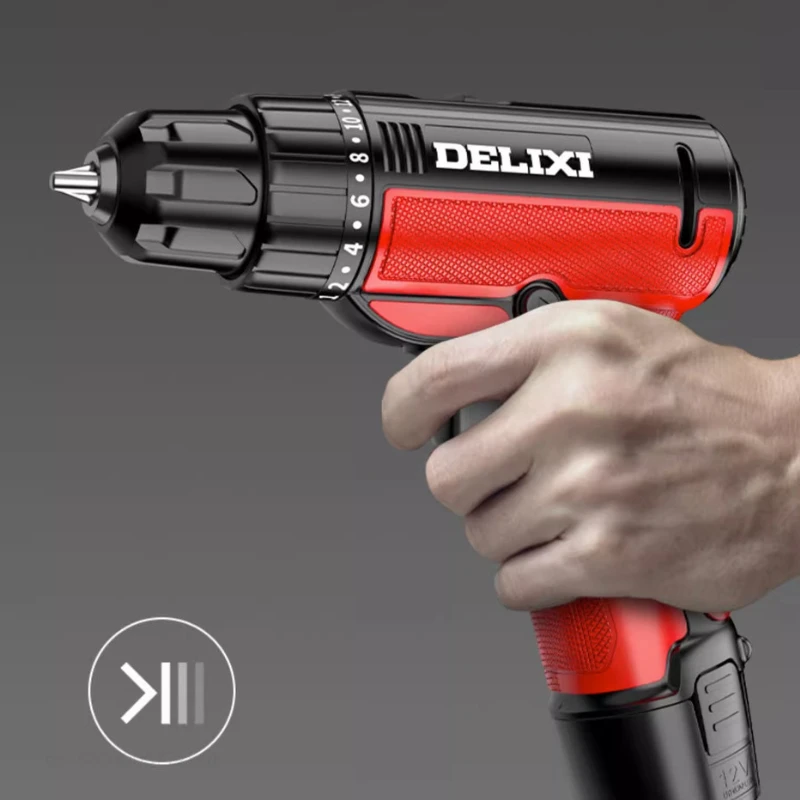 Youpin Delixi Brushless Hand Electric Drill Lithium Battery Charging Household Impact Screwdriver Electrician Maintenance Tools