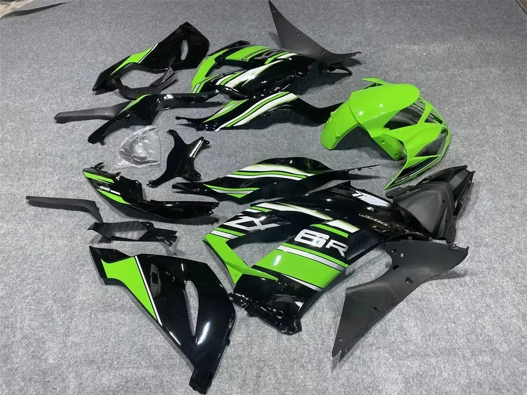 for Kawasaki Zx6r 2013 - 2018 Bodywork Ninja Zx-6r 13 14 Black Green Abs Fairing Ninja Zx-6r 15 16 17 18 Fairing Unpainted