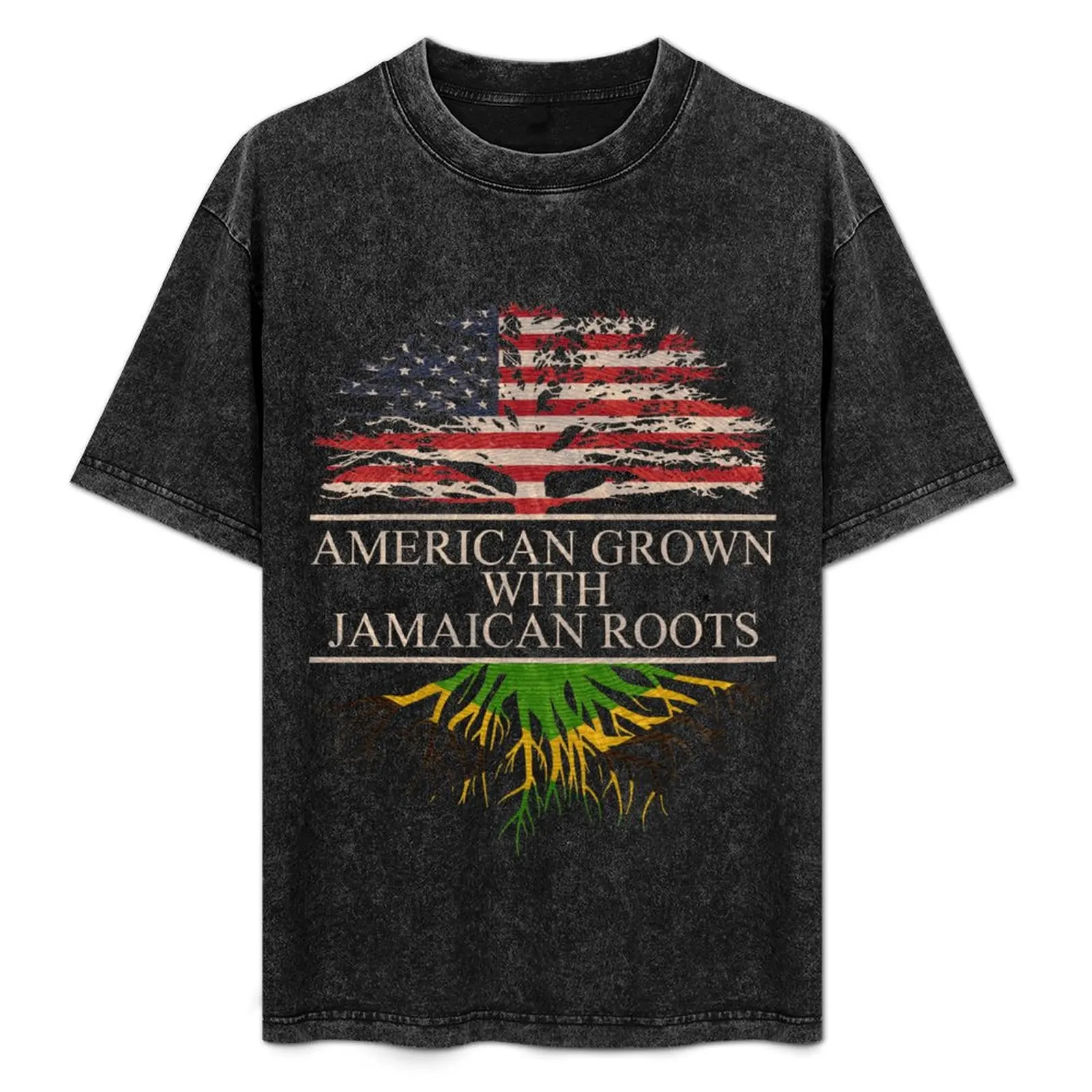 

Футболка American Grown with Jamaican Roots, мягкая базовая хлопковая футболка с короткими рукавами