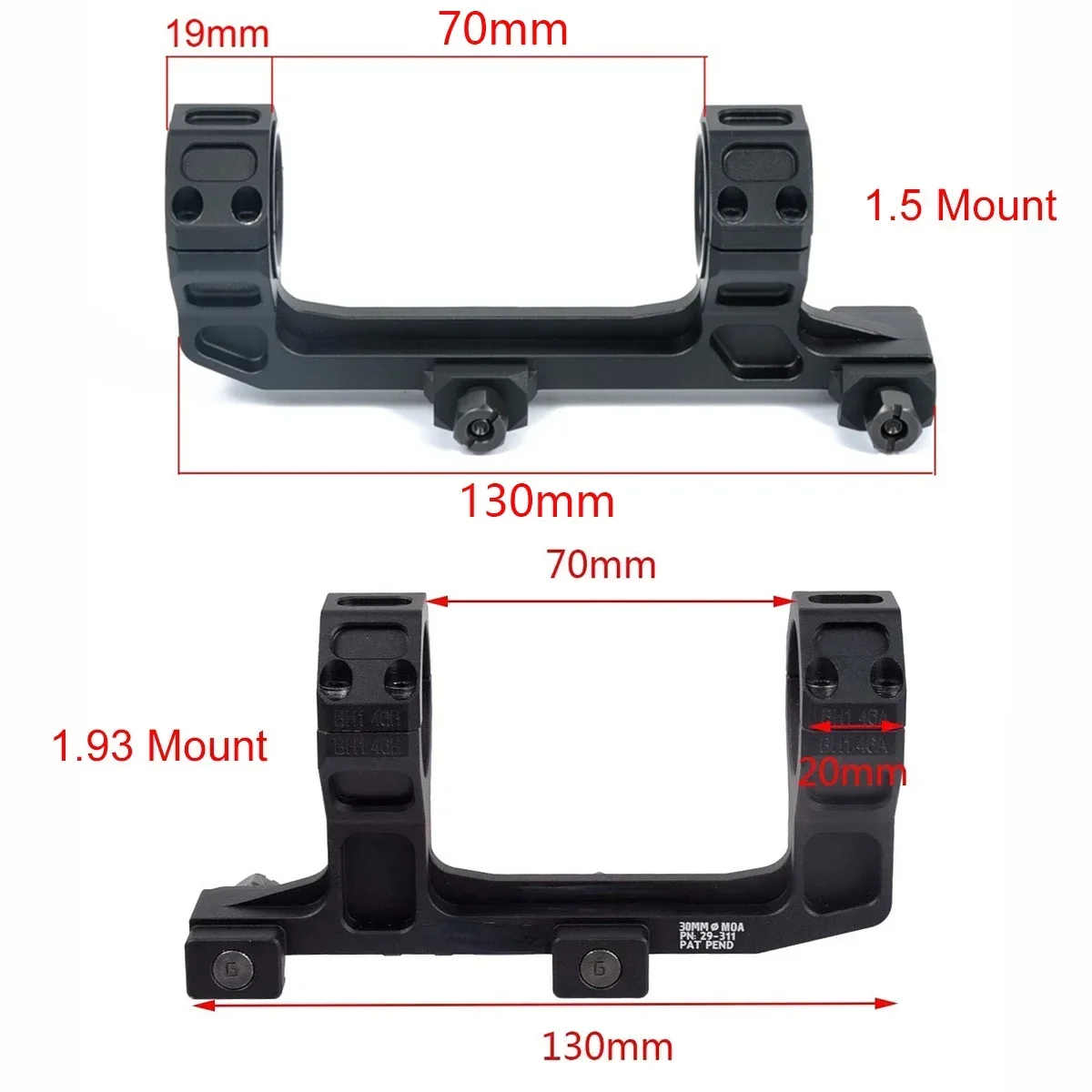 Tactical GEISSELE Automatics AR15 Scope Mount For 30mm / 25.4mm Optical Sight Mount Riflescope 1.54 1.93 Mount For 20mm Rail