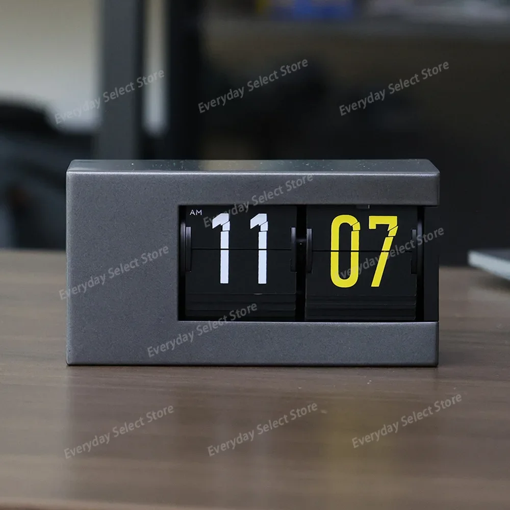 Automatic Flip Clock Digital Desktop Alarm Clock Classic Retro Style Minimalist Bedside & Office Ornament Unique Gift Option