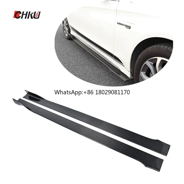 For General Style Car Extended Edition Side Door Side Edge Carbon Fiber Blade Style Side Skirt