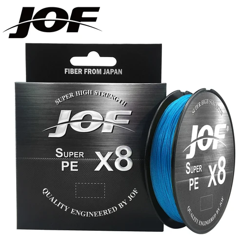 Imagen 1 del producto JOF 150M 300M 500M 8 Hilos 12-100LB PE Línea de Pesca Trenzada Multifilamento Súper Resistente Japón Multicolor