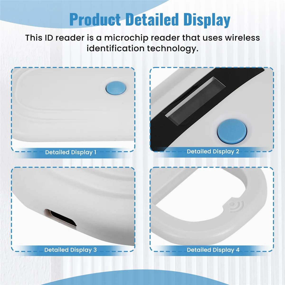 

N11R Microchip Reader RFID 134.2Khz, Pet ID Microchip Scanner with 0.91 Inch High Brightness OLED Display for Animal Tracking