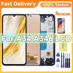 A34 5G For Samsung 6.6''For AMOLED A34 A346 A346B A346E A346M A3460 LCD Display Touch Screen Digitizer Assembly Replacement