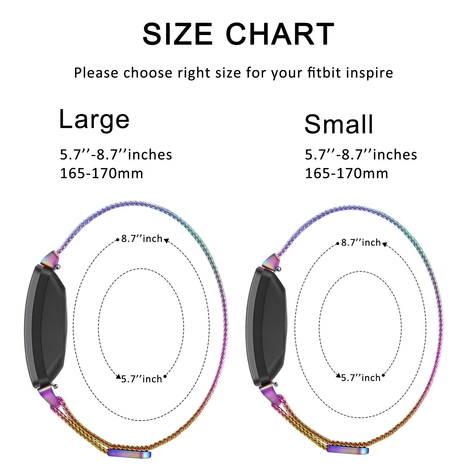 ل Fitbit إلهام 2 الفرقة حزام أسورة ساعة ذكية المعادن المغناطيسي Milanese معصمه استبدال ل Fitbit إلهام 2 العصابات