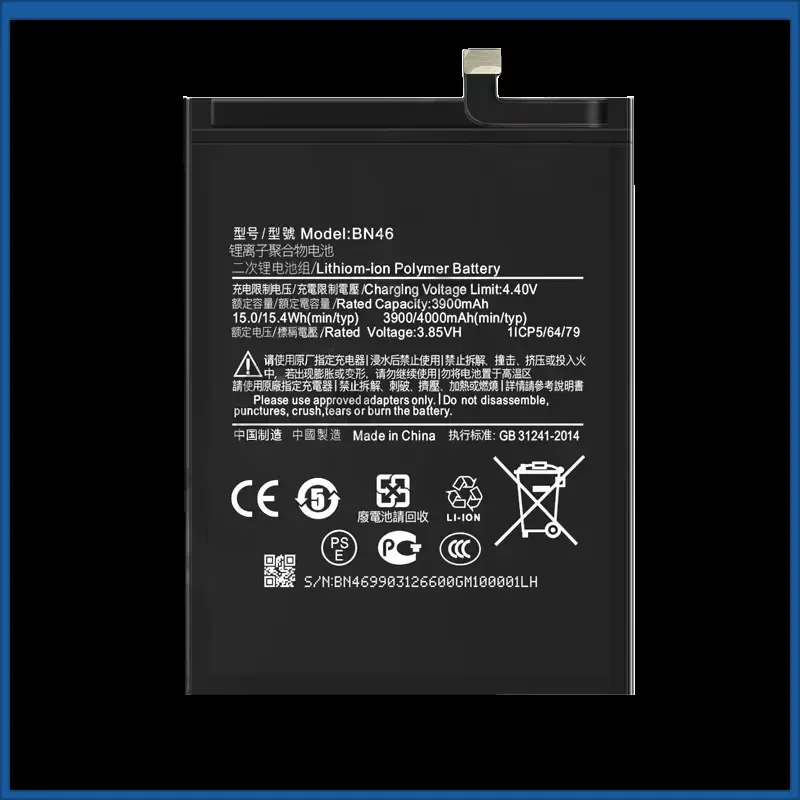 BN46 4000mAh for Xiaomi Redmi Note 8/8TRedmi7 Replacement Phone Battery+Free Tools