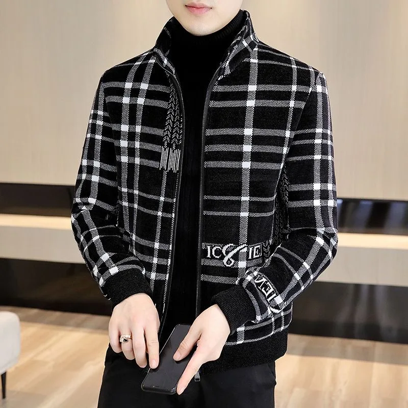 

Мужская шерстяная куртка на осень-зиму, повседневная, на молнии, приталенная, деловая, в стиле джентльмена, с длинными рукавами...