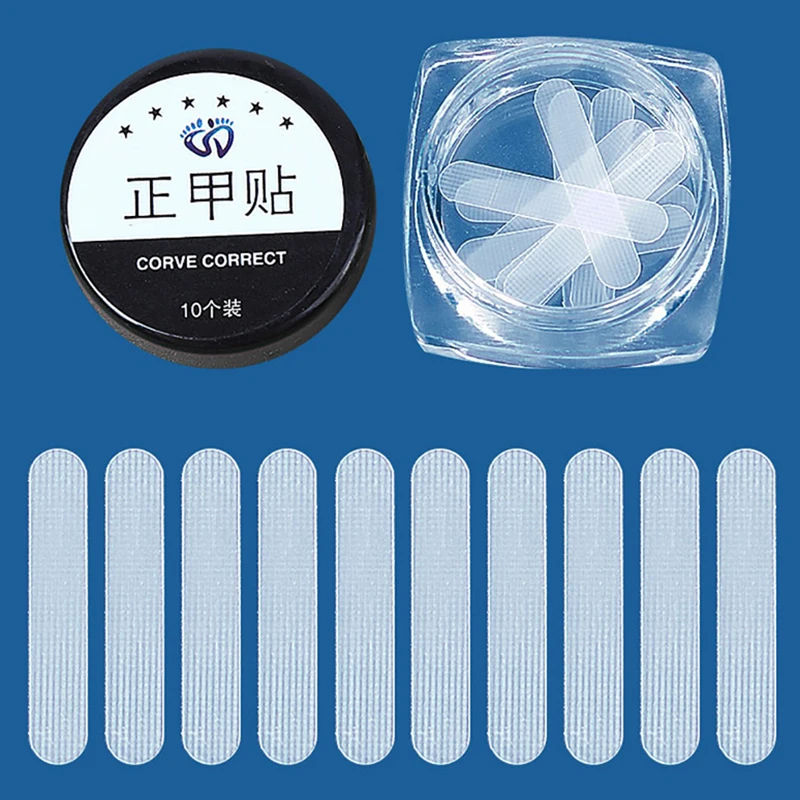 10Pcs Ingrown Toe Nail Treatment Ingrown Toenail Correction Tool Elastic Patch Sticker Straightening Clip Brace Pedicure Tools