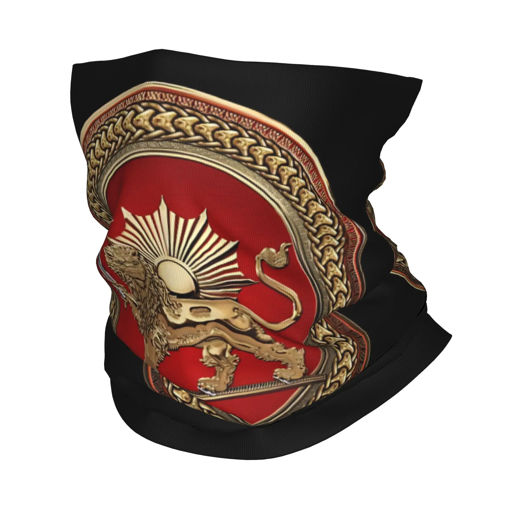 

Шарф-бандана с золотым персидским львом «Make Iran Great Again», тёплый, для езды, как повязка для волос или на запястья